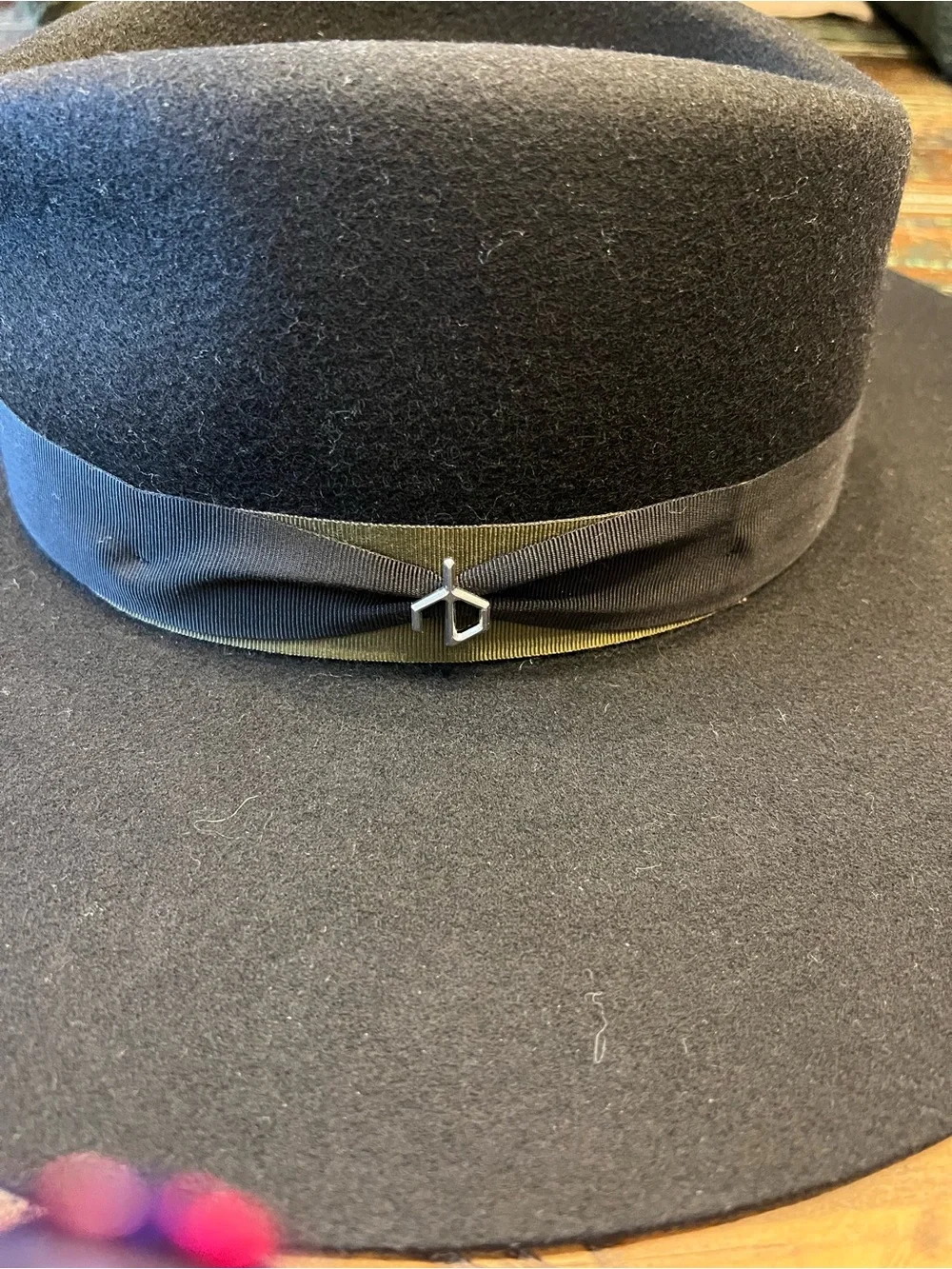 rag & bone Black Thames Fedora with Subtle Trim